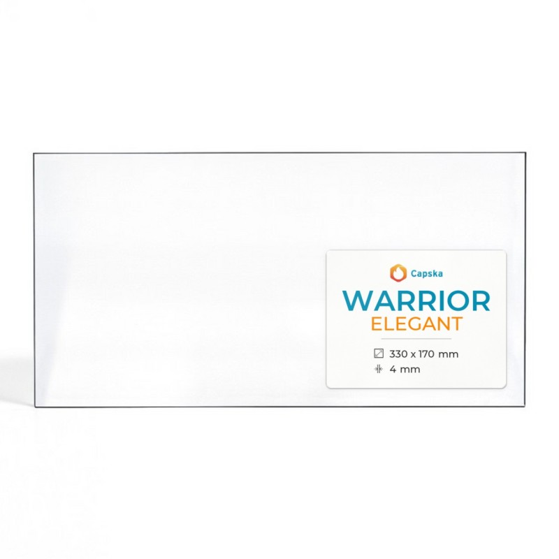 Vitre Warrior ELEGANT - Verre Rectangle pour poêle à bois
