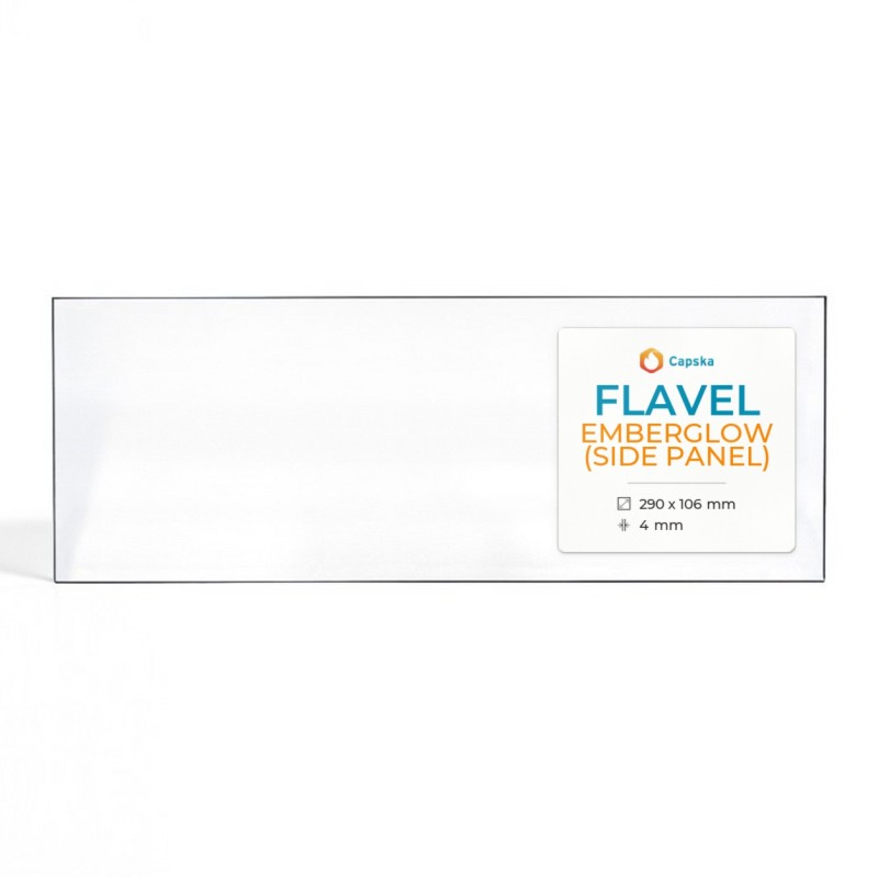 Flavel EMBERGLOW Glass Side Panel for Wood Burning Stove