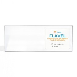 Flavel EMBERGLOW BALANCED FLUE (SIDE PANEL) Glas - Rechteck Kaminglas für Kaminofen