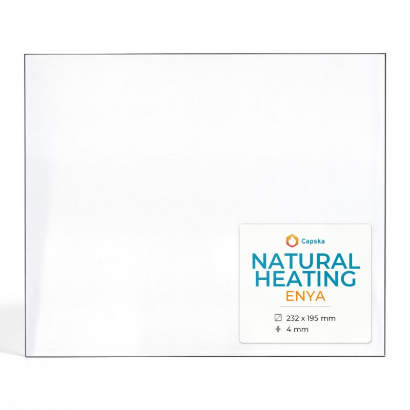 Natural Heating ENYA Glas - Rechteck Kaminglas für Kaminofen