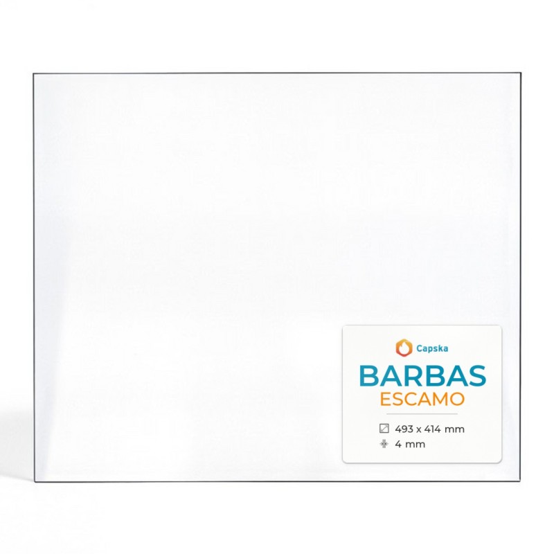 Vitre Barbas ESCAMO - Verre Rectangle pour poêle à bois