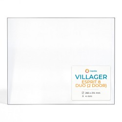 Villager ESPRIT 8 DUO (2 DOOR) Glass - Rectangular glass panel for wood burning stove