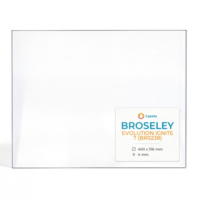 Broseley EVOLUTION IGNITE 7 (BR0238) Kaminglas - Rechteckiges Ersatzglas