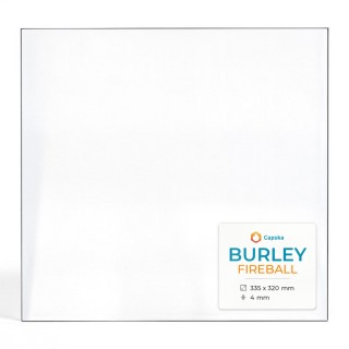 Burley FIREBALL Glas - Rechteck Kaminglas für Kaminofen