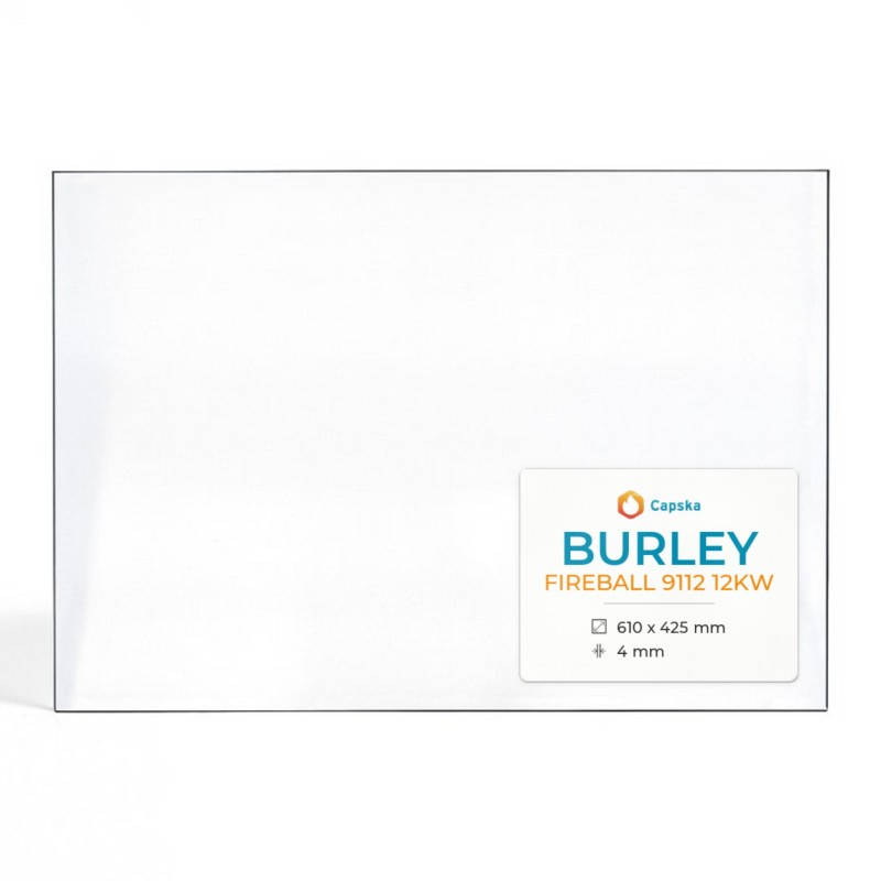 Vitre Burley FIREBALL 9112 12KW - Verre Rectangle pour poêle à bois