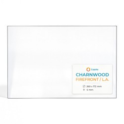 Charnwood FIREFRONT / L.A. Glass - Rectangular glass panel for wood burning stove