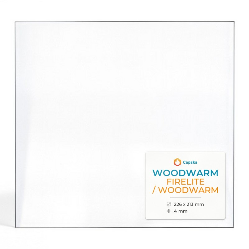 Woodwarm FIRELITE / WOODWARM Glas - Rechteck Kaminglas für Kaminofen