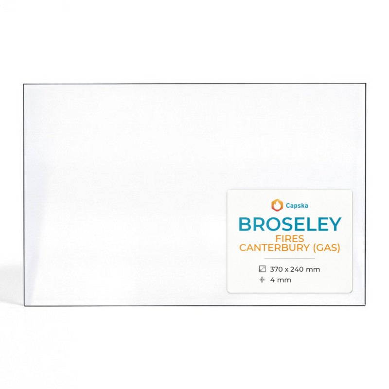 Broseley FIRES CANTERBURY (GAS) Glass Panel - Rectangular Stove Accessory