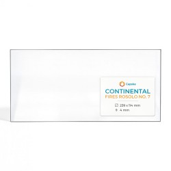 Vitre Continental FIRES ROSOLO NO. 7 - Verre Rectangle pour poêle à bois