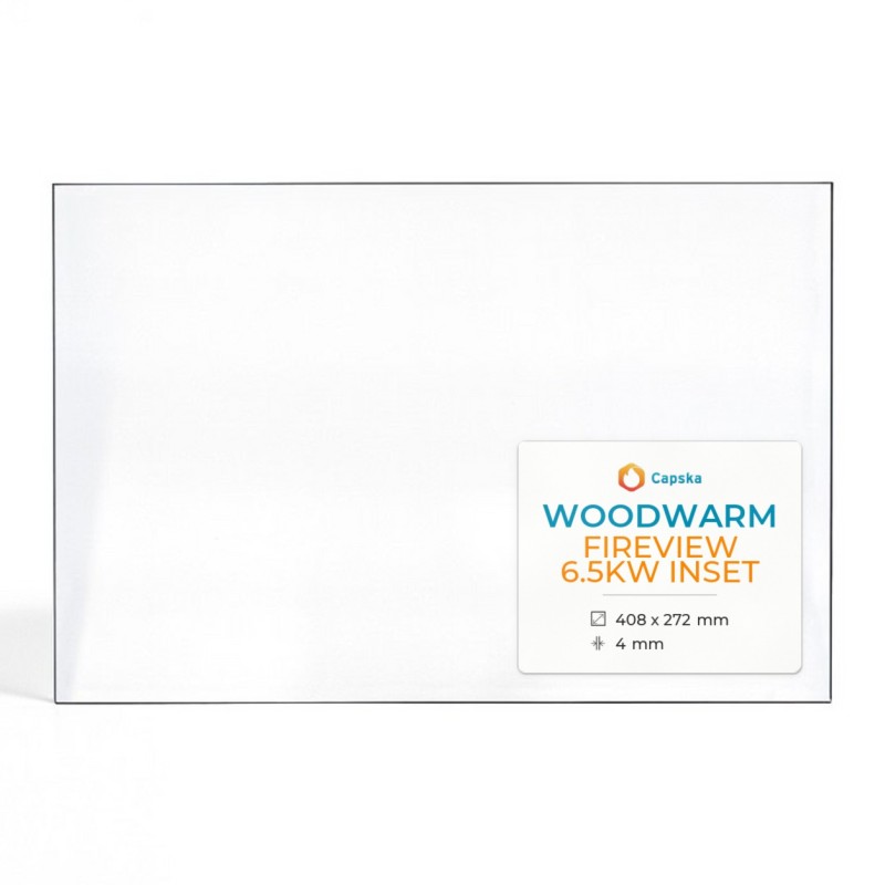 Vitre Woodwarm Fireview 6.5kW 408x272mm - Capska