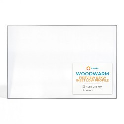 Vetro Woodwarm FIREVIEW 6.5KW INSET LOW PROFILE - Vetro Rettangolo per stufa a legna