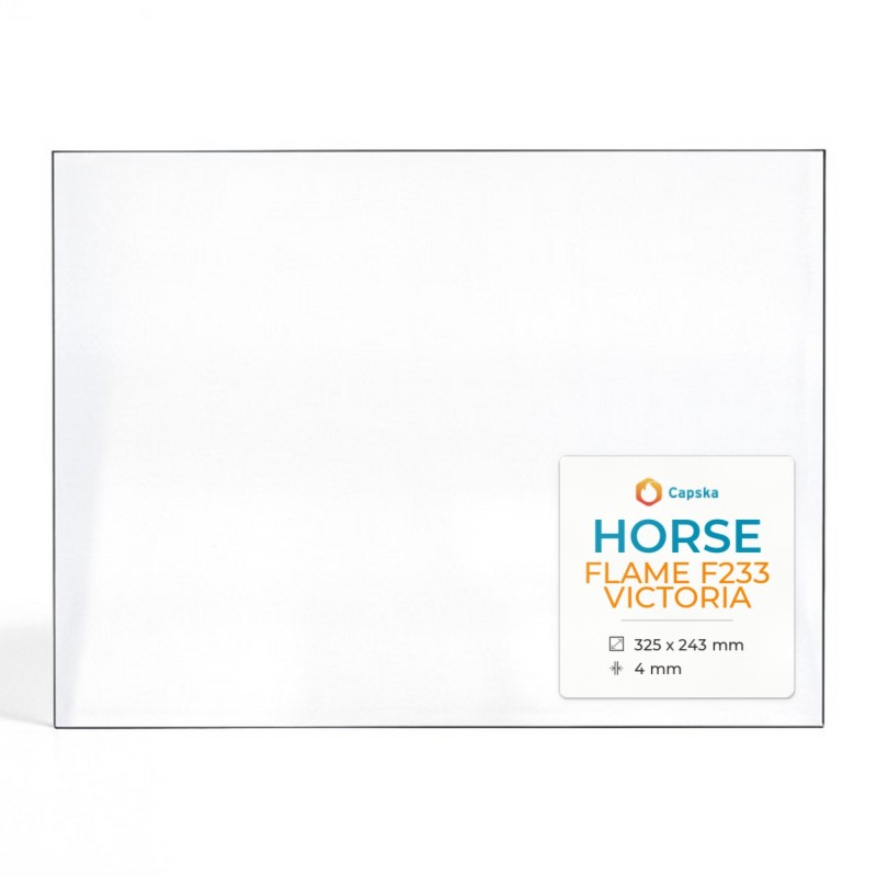 Vitre Horse FLAME F233 VICTORIA - Verre Rectangle pour poêle à bois