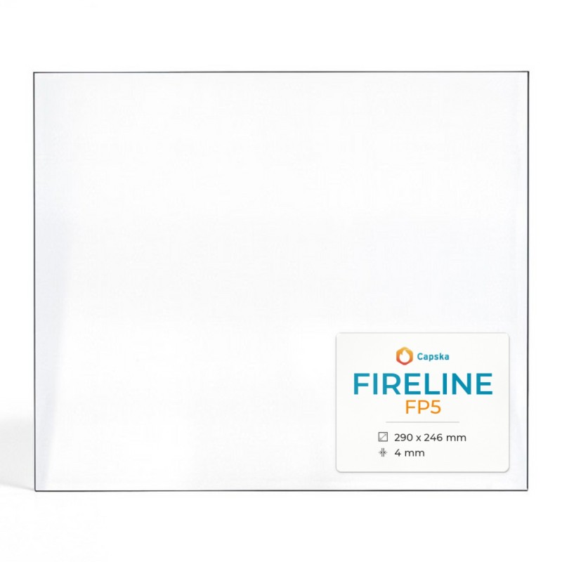 Vitre Fireline FP5 - Verre Rectangle pour poêle à bois