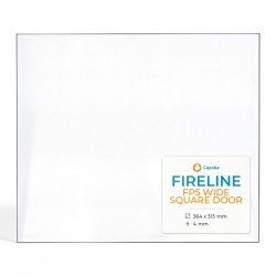 Fireline FP5 WIDE SQUARE DOOR Glass - Rectangular glass panel for wood burning stove