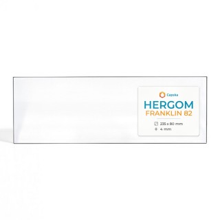Hergom FRANKLIN 82 Glass - Rectangular Panel for Wood Burning Stove