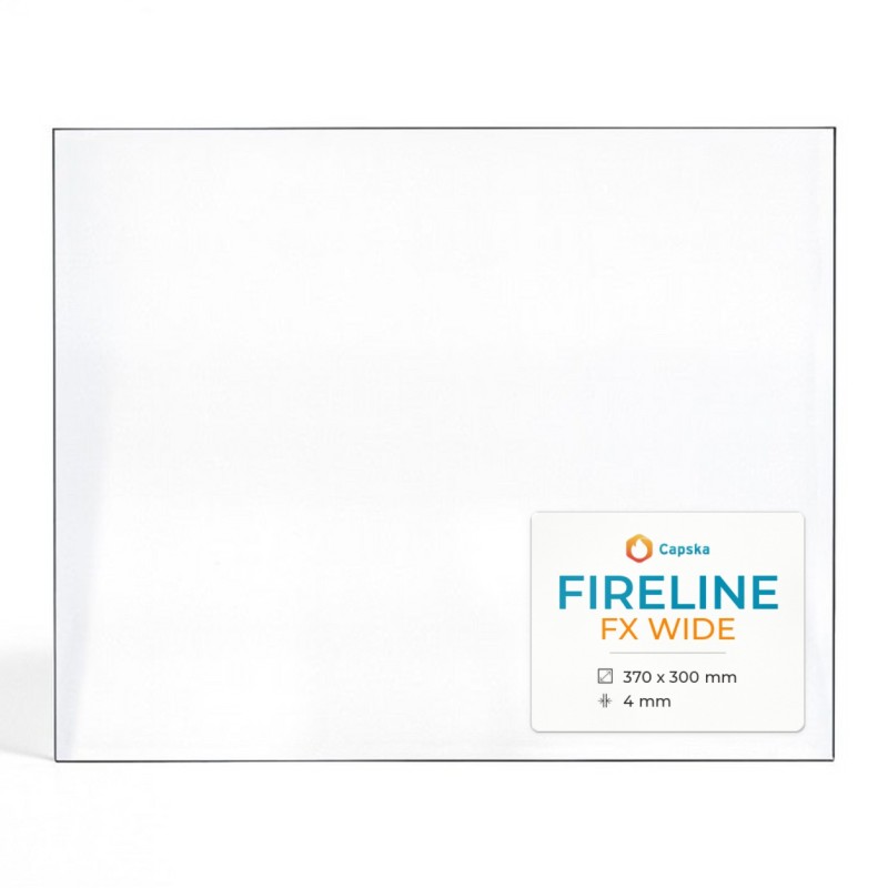 Fireline FX WIDE Glas - Rechteck Kaminglas für Kaminofen