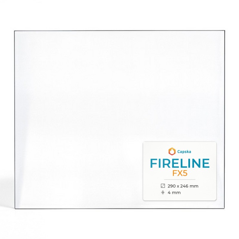 Vitre Fireline FX5 - Verre Rectangle pour poêle à bois