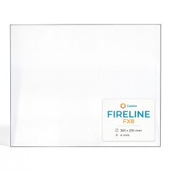 Fireline FX8 Glass - Rectangular glass panel for wood burning stove