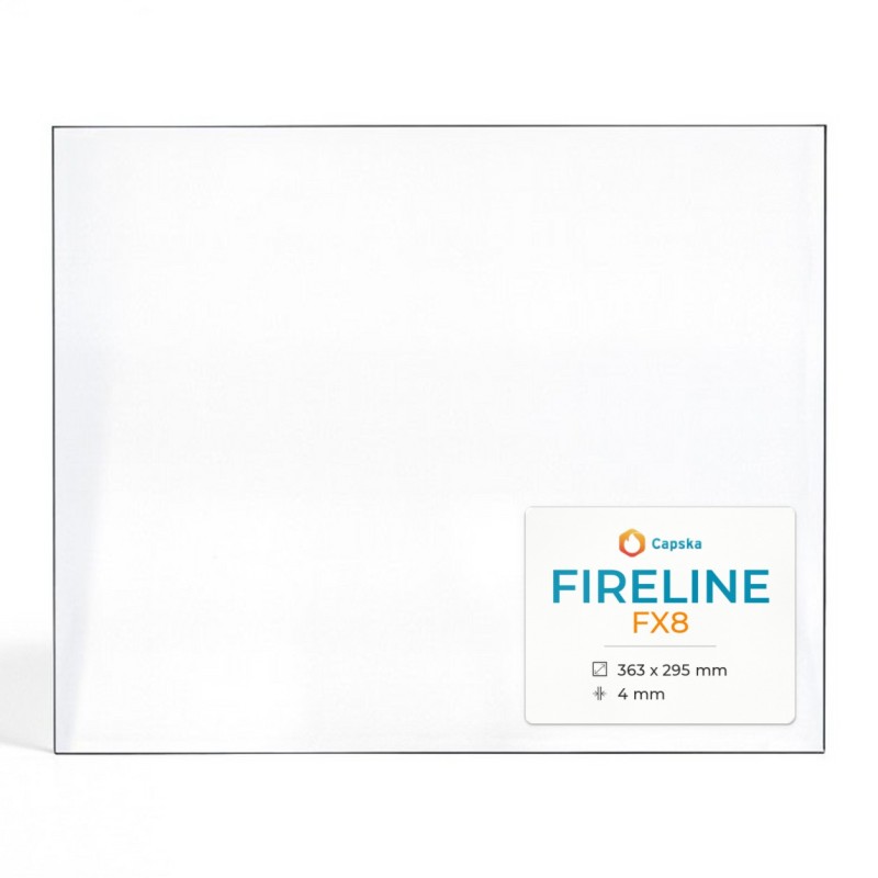 Fireline FX8 Glas - Rechteck Kaminglas für Kaminofen