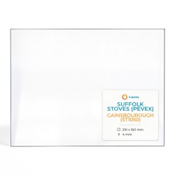 Vitre Suffolk Stoves (Pevex) GAINSBOUROUGH (ST1050) - Verre Rectangle pour poêle à bois
