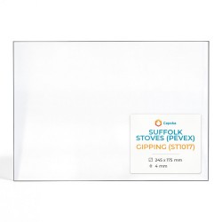 Suffolk Stoves (Pevex) GIPPING (ST1017) Glass - Rectangular glass panel for wood burning stove