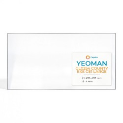 Yeoman GL0254 COUNTY EXE CE1 LARGE Glas - Rechteck Kaminglas für Kaminofen