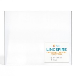Lincsfire GREETWELL MODEL 415STV069L Glass - Rectangular glass panel for wood burning stove