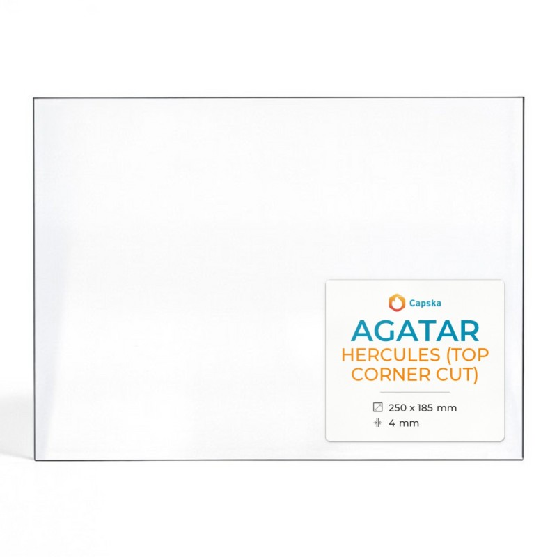 Agatar HERCULES Glass Panel - Rectangular for Wood Burning Stove