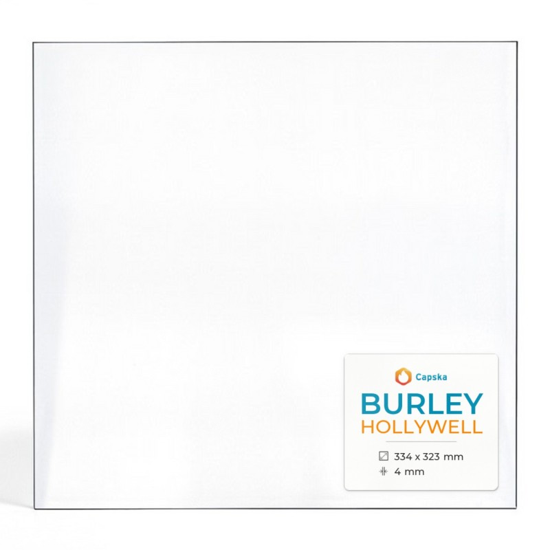 Vetro Burley HOLLYWELL per stufa a legna - Rettangolo 334x323x4mm