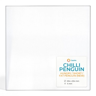 Vetro Chilli Penguin HUNGRY / SHORT / FAT PENGUIN - Rettangolo 254 x 254 x 4 mm