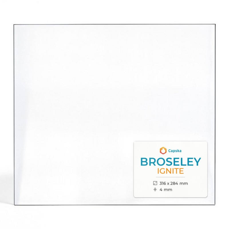 Vitre Broseley IGNITE - Verre Rectangle pour poêle à bois