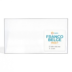 Franco Belge INSET Glass - Rectangular glass panel for wood burning stove