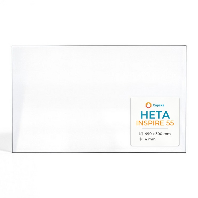 Vitre HETA INSPIRE 55 - Verre Rectangle pour poêle à bois