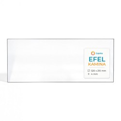 Efel KAMINA Glas - Rechteck Kaminglas für Kaminofen