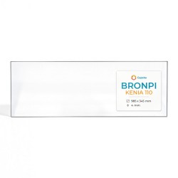 Vitre Bronpi KENIA 110 - Verre Rectangle pour insert