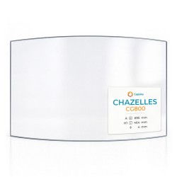 Vetro Chazelles CG800 - Vetro Curvo per stufa a legna