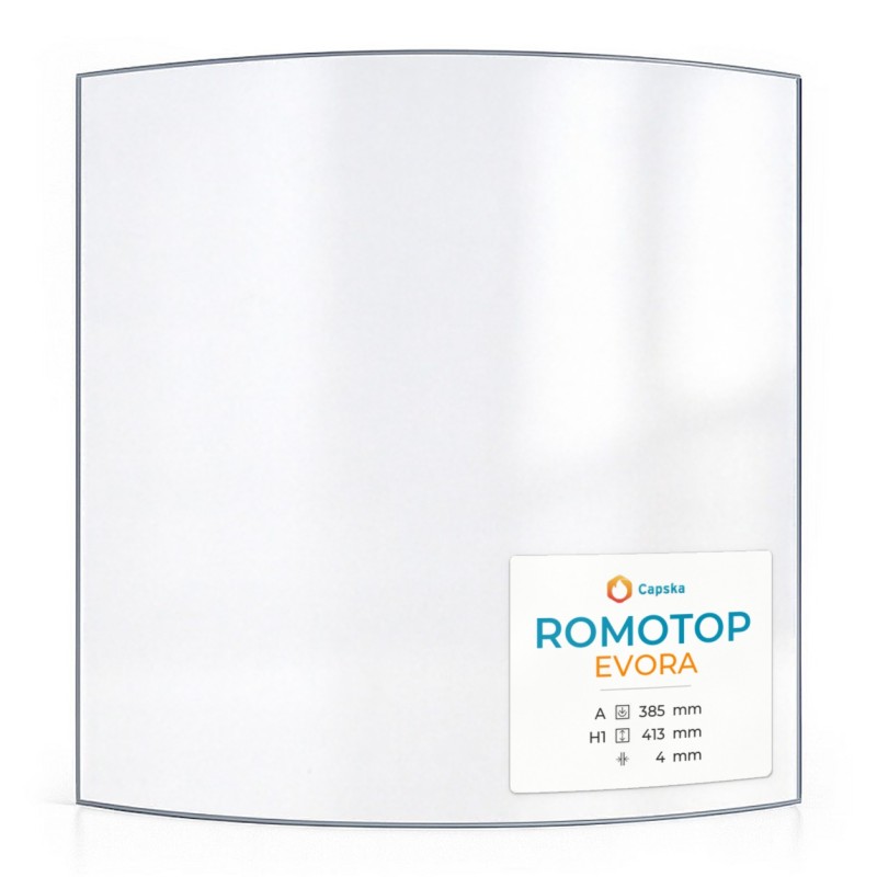 Vitre Romotop EVORA - Verre Courbe pour poêle à bois
