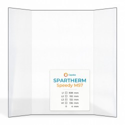 Spartherm SPEEDY M57 (AVEC ENCOCHE) Glas - Prismatisch Aussen Kaminglas für Kaminofen