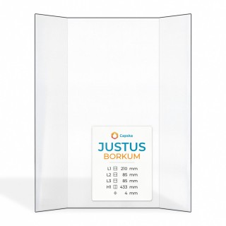 Justus BORKUM Glas - Prismatisch Kaminglas für Kaminofen