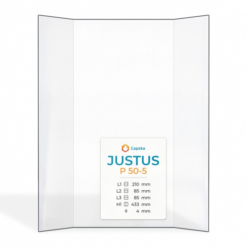 Justus P 50-5 Glas - Prismatisches Kaminglas für Kaminofen