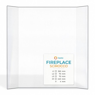 Vetro Fireplace SCIROCCO - Vetro Prismatico per inserto caminetto