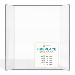 Vitre Fireplace SCIROCCO - Verre Prismatique pour insert