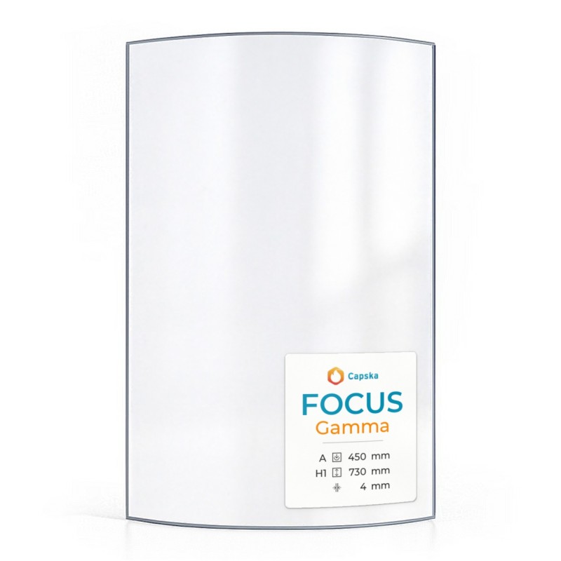 Focus GAMMA Glass - Curved Glass Panel for Wood Burning Stove