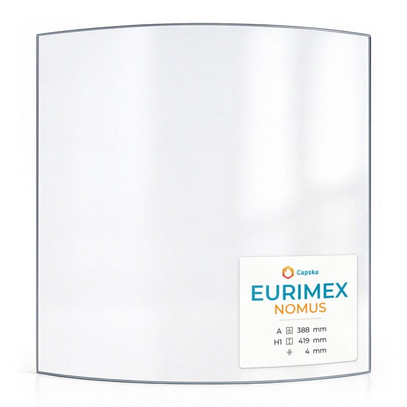 Eurimex NOMUS Glass - Curved Panel for Wood Burning Stove