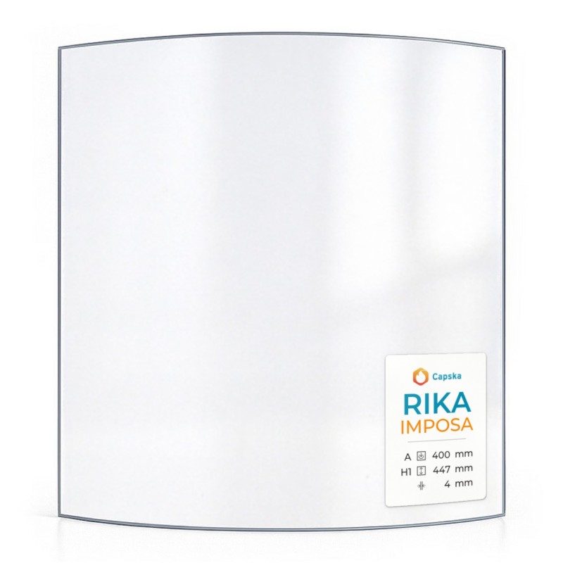 Vitre Rika IMPOSA - Verre Courbe pour poêle à bois
