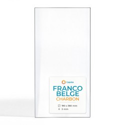 Vitre Franco Belge CHARBON - Verre Rectangle pour poêle à bois