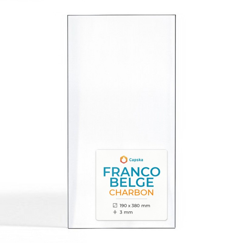 Franco Belge CHARBON Glass - Rectangular panel for wood burning stove