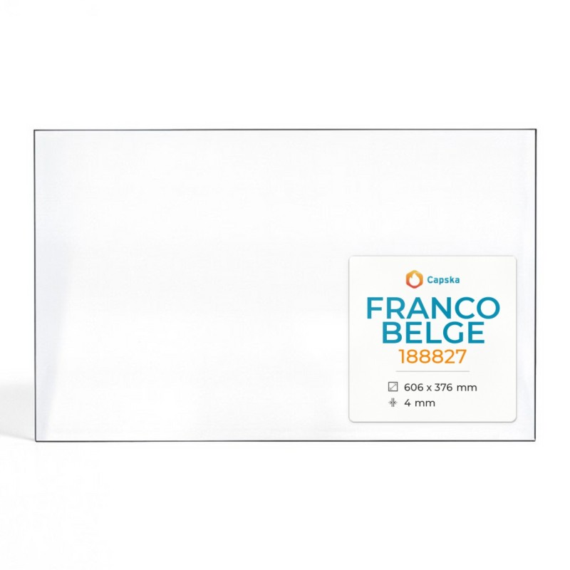 Franco Belge 188827 Glas - Rechteck Kaminglas für Kaminofen