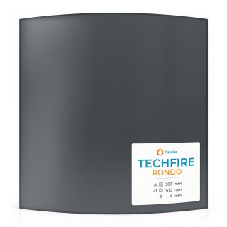 Techfire RONDO Glas - Halbtransparentes Kaminglas