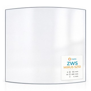 Vitre pour poêle à bois Zws MIRUS SZ10 - Verre courbe - Capska